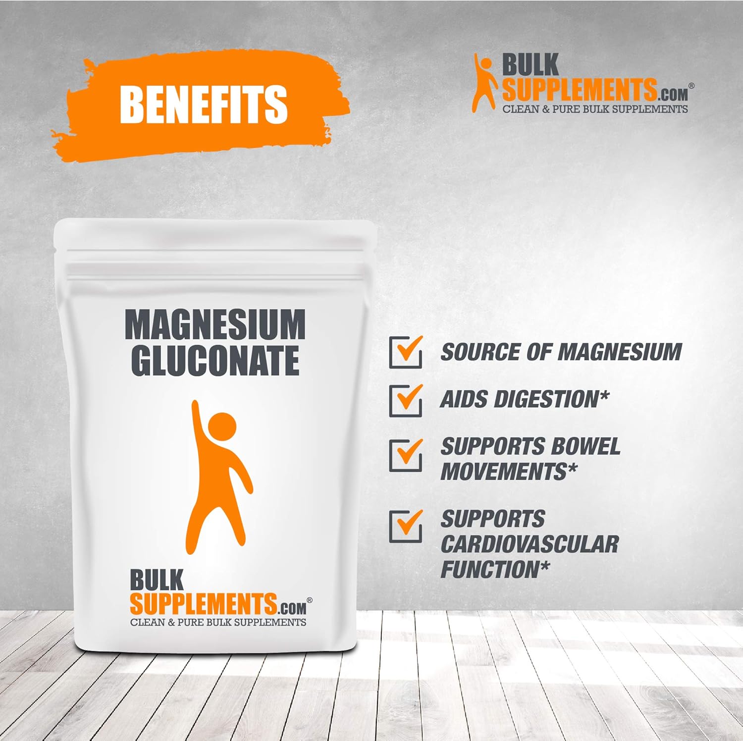 BulkSupplements Magnesium Gluconate Powder - Magnesium Mineral Supplements - Magnesium Vitamin (1 Kilogram): Health & Personal Care