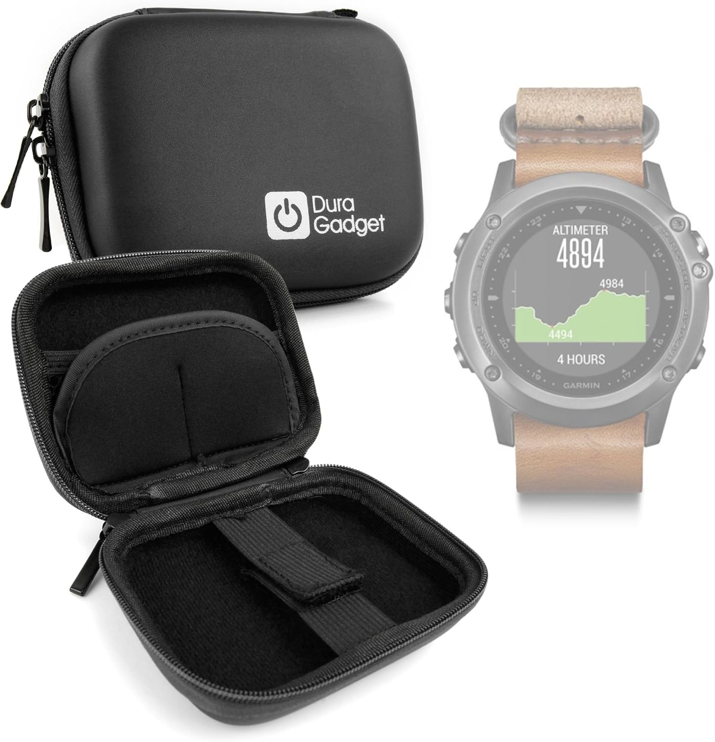 DURAGADGET Estuche Rígido Negro para Smartwatch Garmin Fénix ...