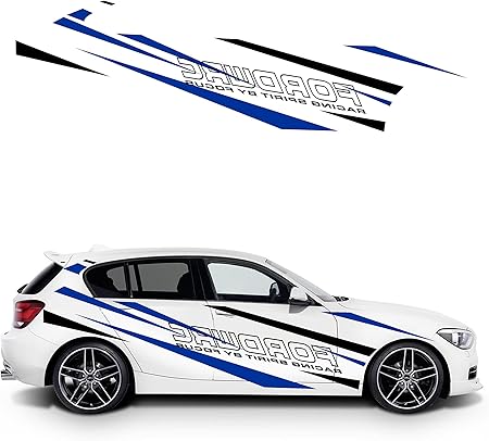 Amazon カッティングステッカー お洒落に変身 簡単 手軽に貼れる車ドアステッカー 右 車 バイク 車 バイク