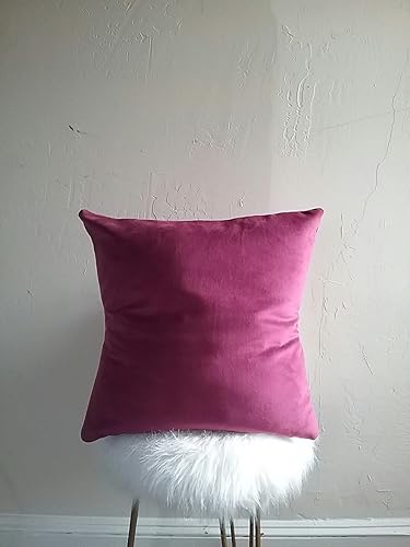 Amazon Com Velvet Dream Deep Magenta Pillow Cover Handmade