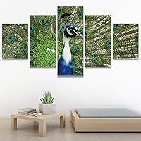 SIGNWIN 5 Panel Canvas Wall Art Modern Art Birds Bohemian Expressive Multicolor Photography Single for Home Decorations Ready to Hang - 60