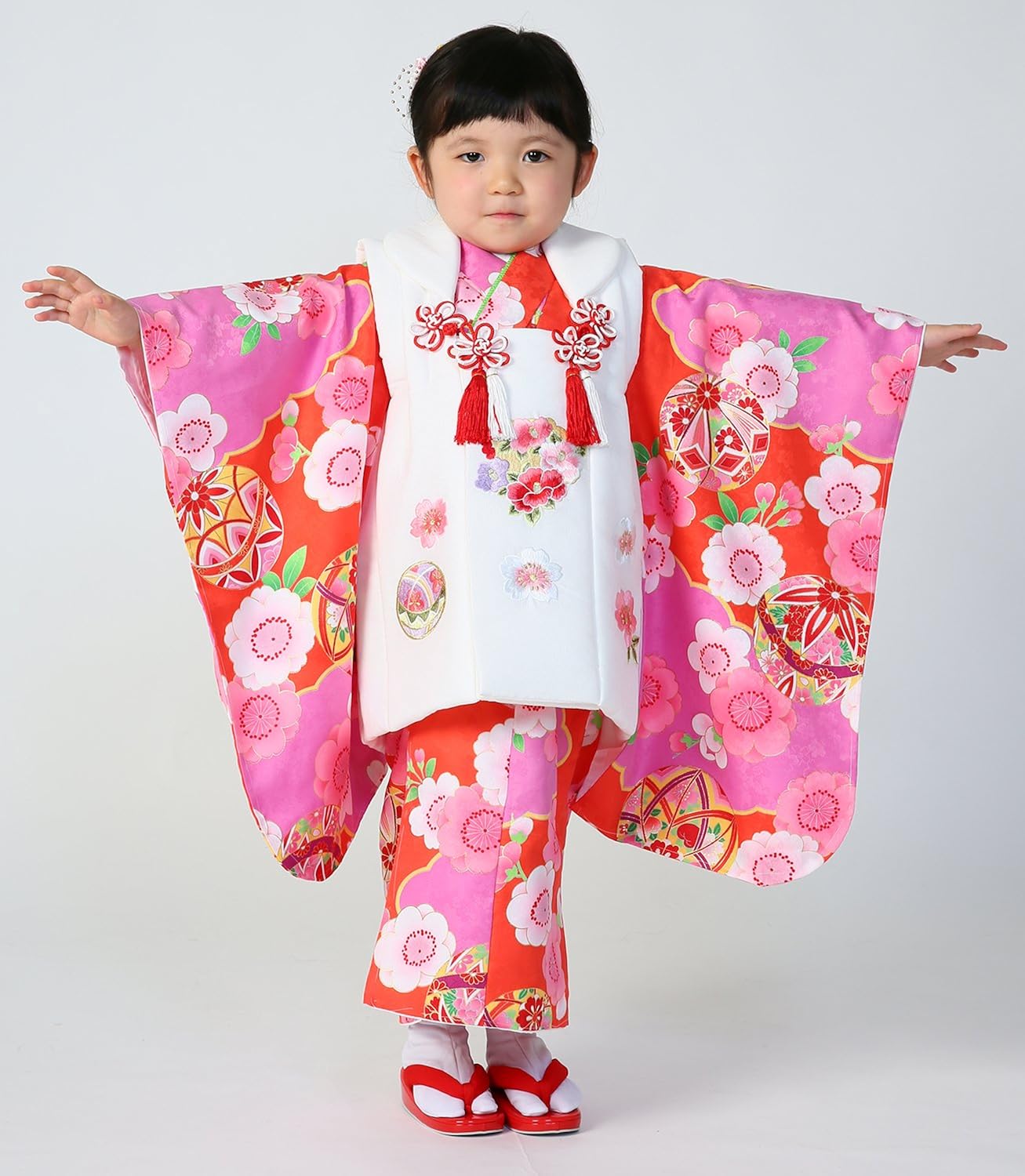 Amazon 七五三 3歳 被布セット 女の子 着物 フルセット お祝い着 レッド 着物 浴衣 通販