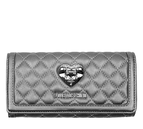 Love Moschino Portemonnaie Portafogli Nappa grande, Argento