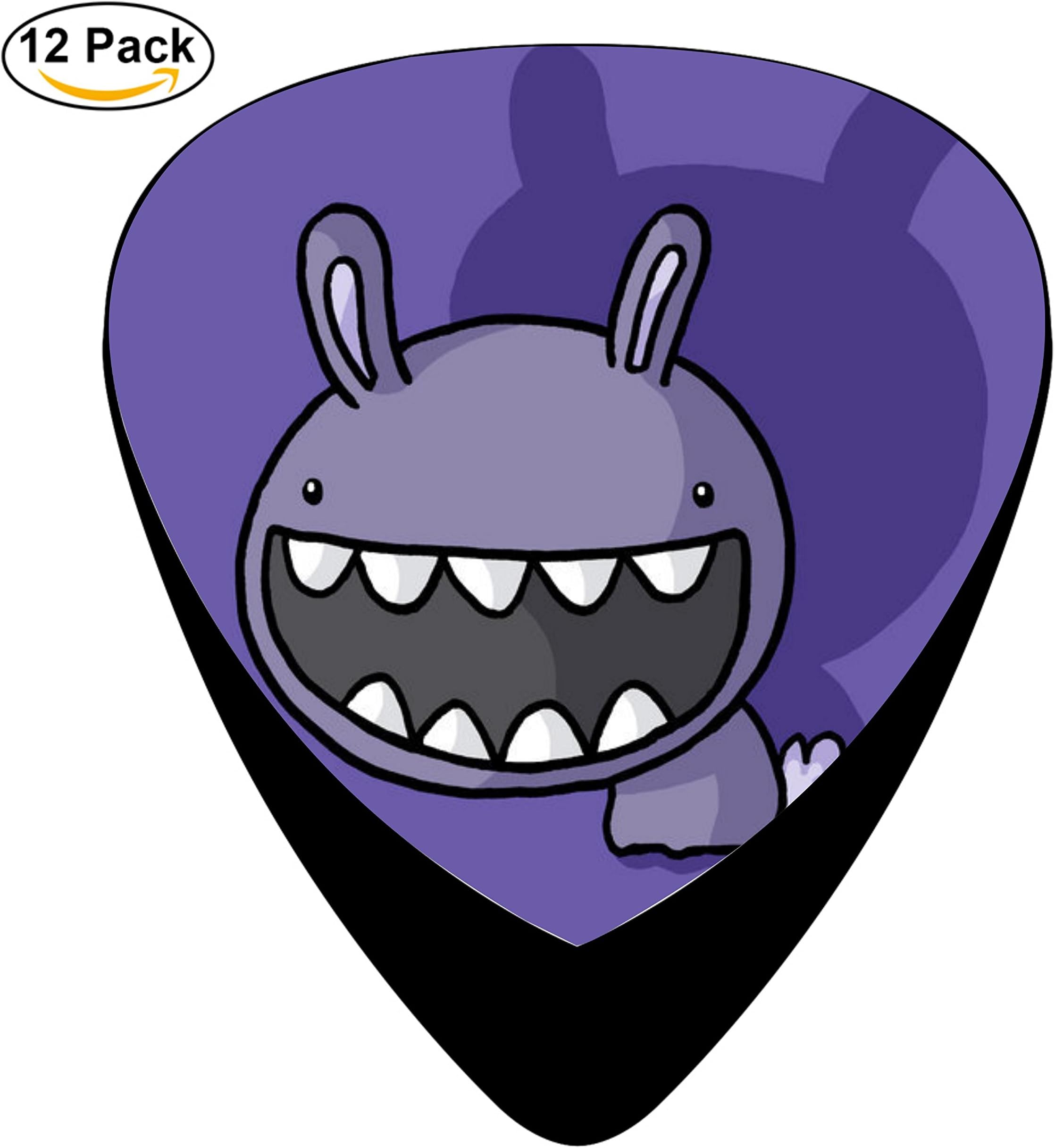 Majors Headset Guitar Picks Store There are three sizes Fit for all kinds of guitars Cartoon purple Big monsterCelluloid Guitar Picks Plectrums for Guitar Bass (12 Pack)