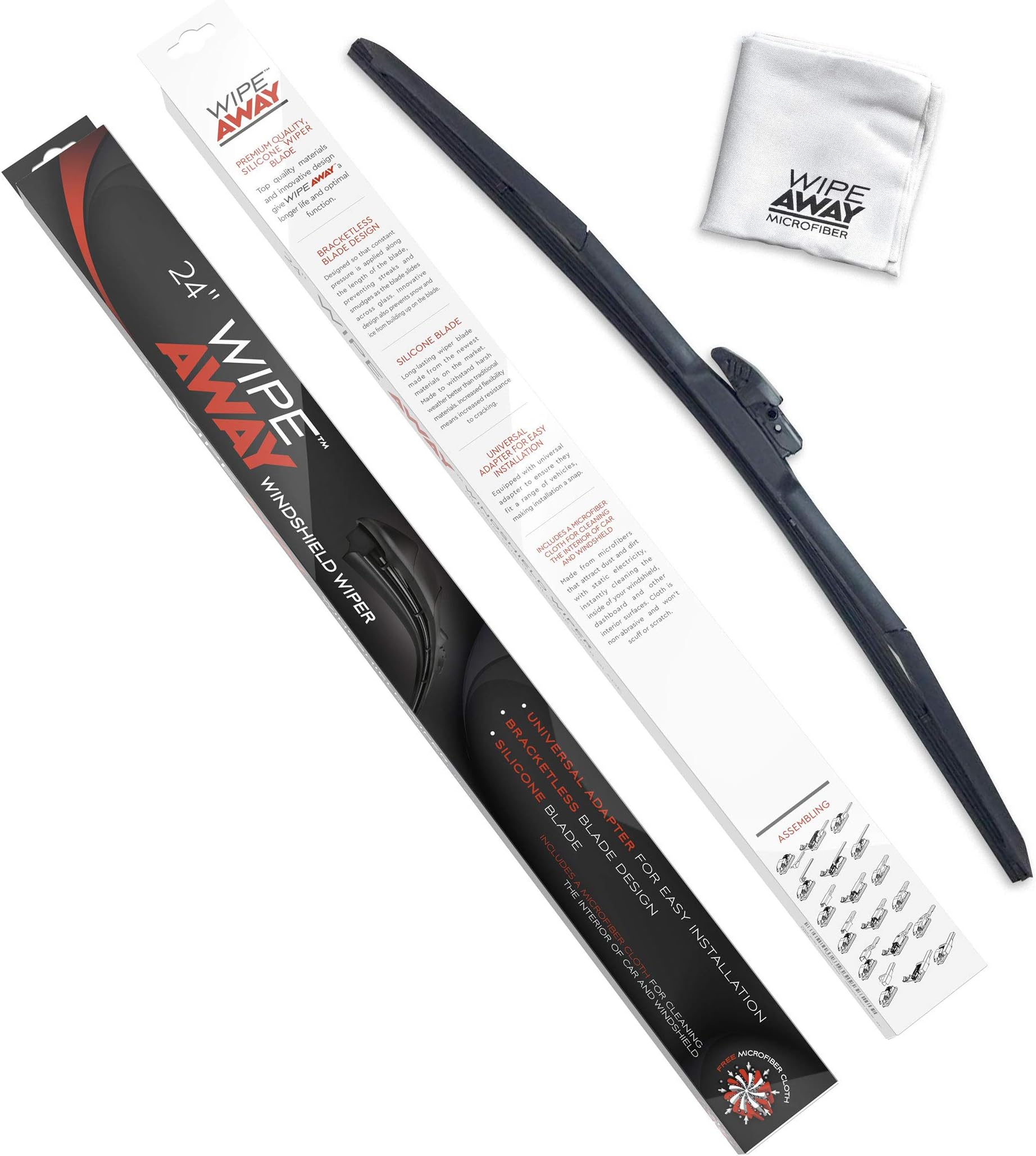 Wipe Away AD-519C-24 Silicone Windshield Wiper Blade