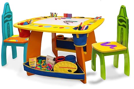 Grow N Up 9001 Crayola Wooden Table Chair Set Multi