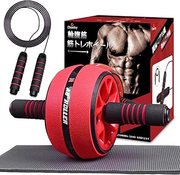 Amazon Chouky 腹筋ローラー アブローラー 腹筋 トレーニング器具 滑り止め アブホイール ダイエット器具 超静音 縄跳び付き 1cm膝 マット付き 取り付け簡単 日本語取扱説明書 Chouky 腹筋器具