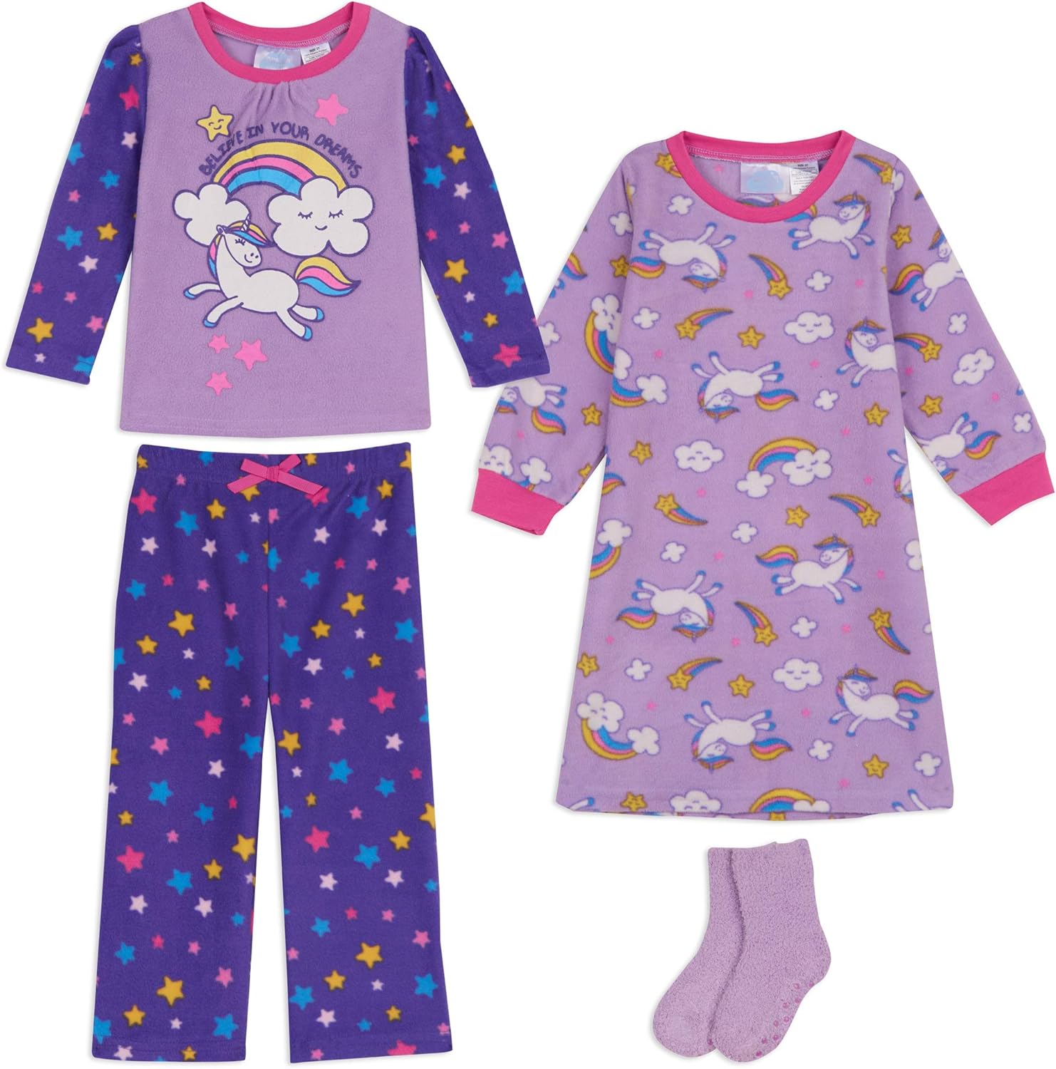 Buy Dreamwave Unicorn Toddler Girls Pajama Set Shirt Pants Nightgown