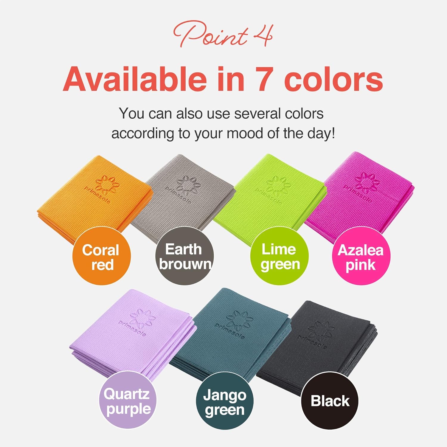 PRIMASOLE Folding Yoga Travel Pilates Mat 1/4 Thick Easy to Carry to Class Beach Park Travel Picnics Quartz Purple Color PSS91NH049A: Sports & Outdoors