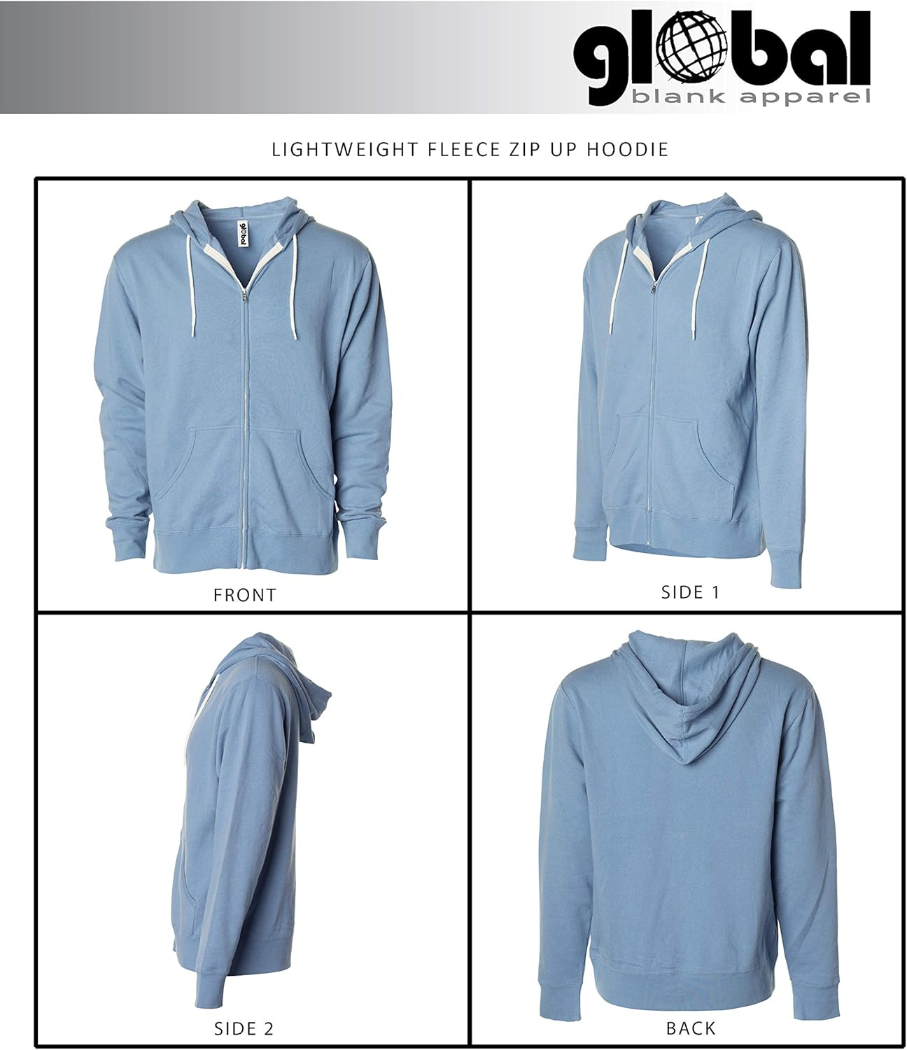 lightweight zip front hoodie women's