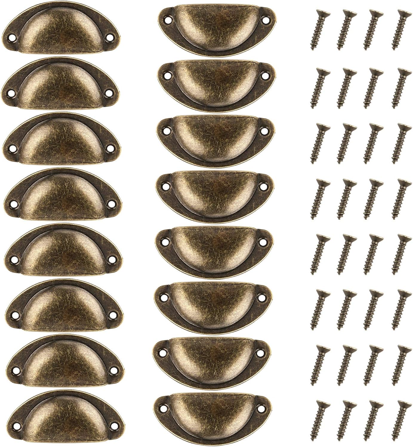 16 Pcs Drawer Handles Cabinet Knobs Retro Closet Door Handle for