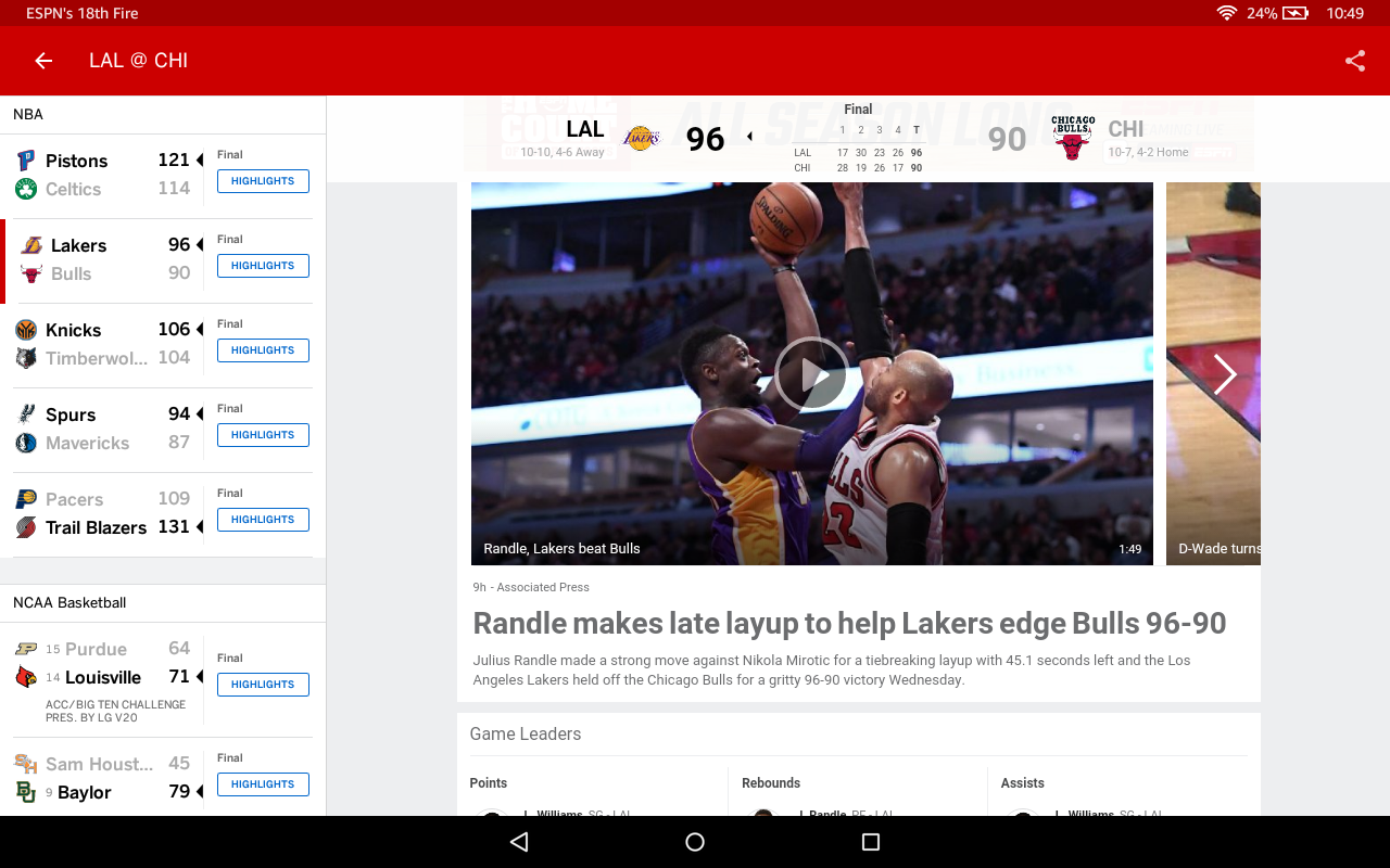 ESPN Get scores, news, alerts & watch live sports