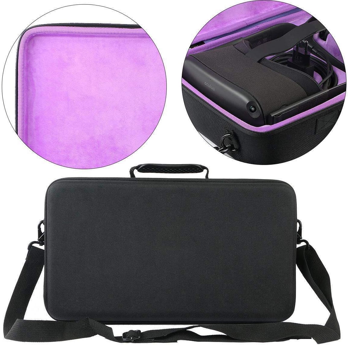 Khanka Case for Meta Quest 3S/Quest 2/Quest/Pico 4 All-in-One Headset,Hard Travel Carrying Storage Bag with Carry Handle and Shoulder Strap,Case Only - Image 5