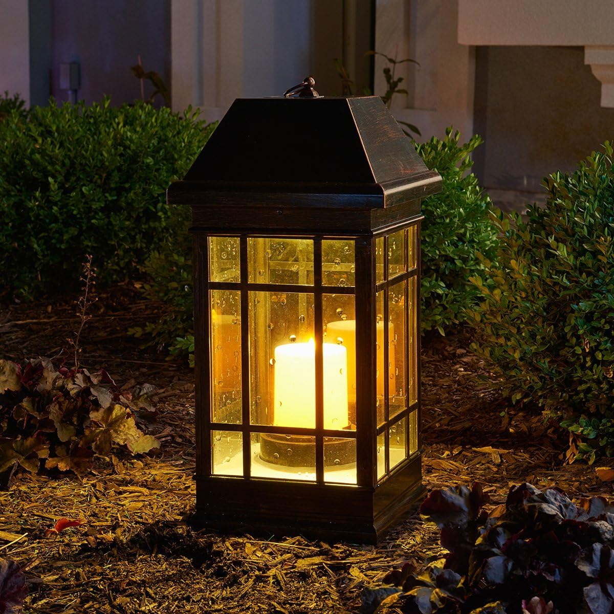 22Inch Pack of 2 Lantern is Illuminated by 2 High Performance Warm