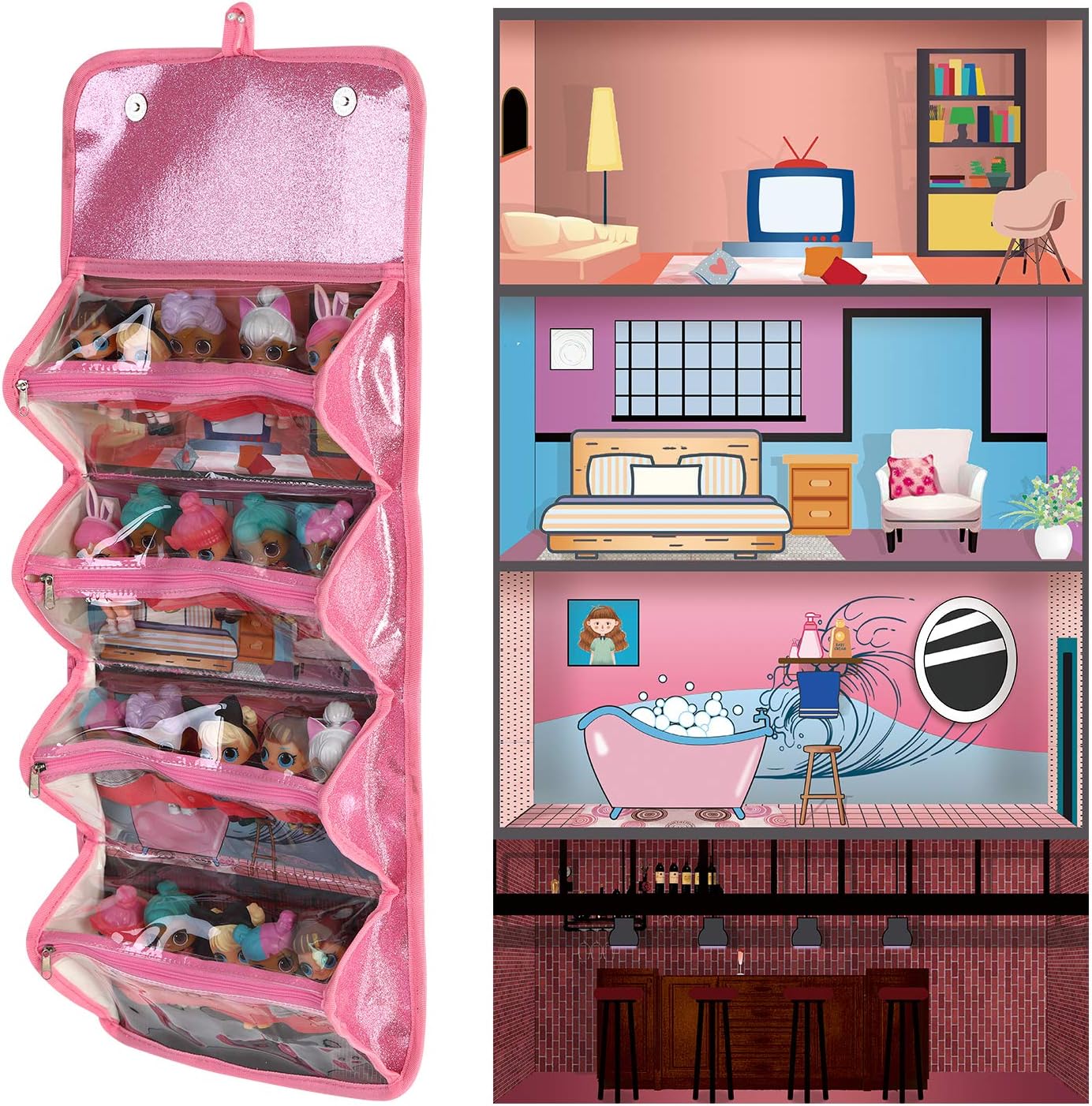 lol doll display shelf