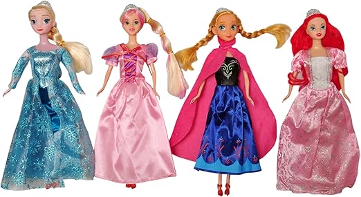 Sunshine Pack of 4 Fashion Dolls with 10 Inches Height (Assorted)