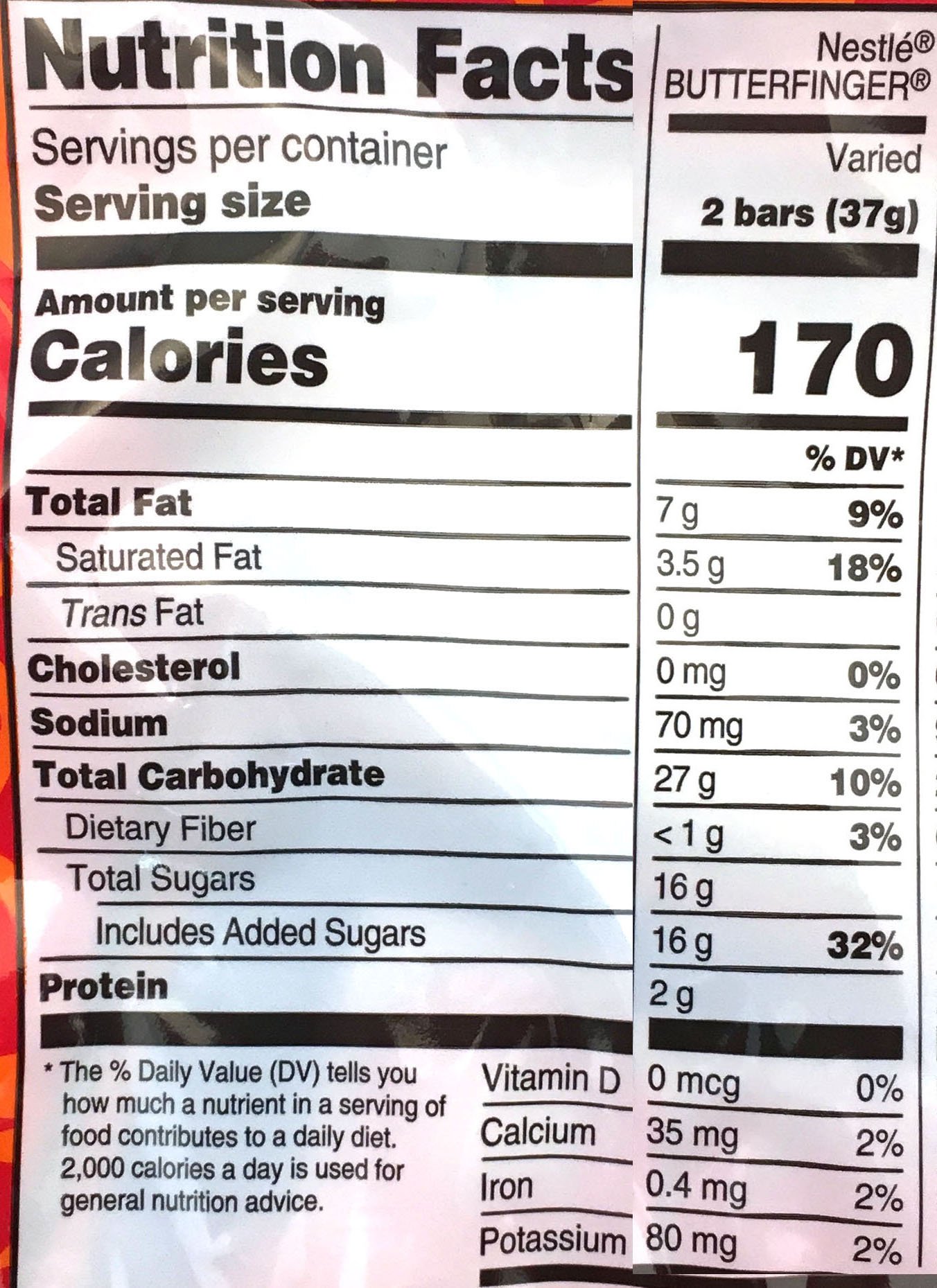 Butterfingers Candy, Nestle Butterfinger Snack Size Chocolate Bars, 2