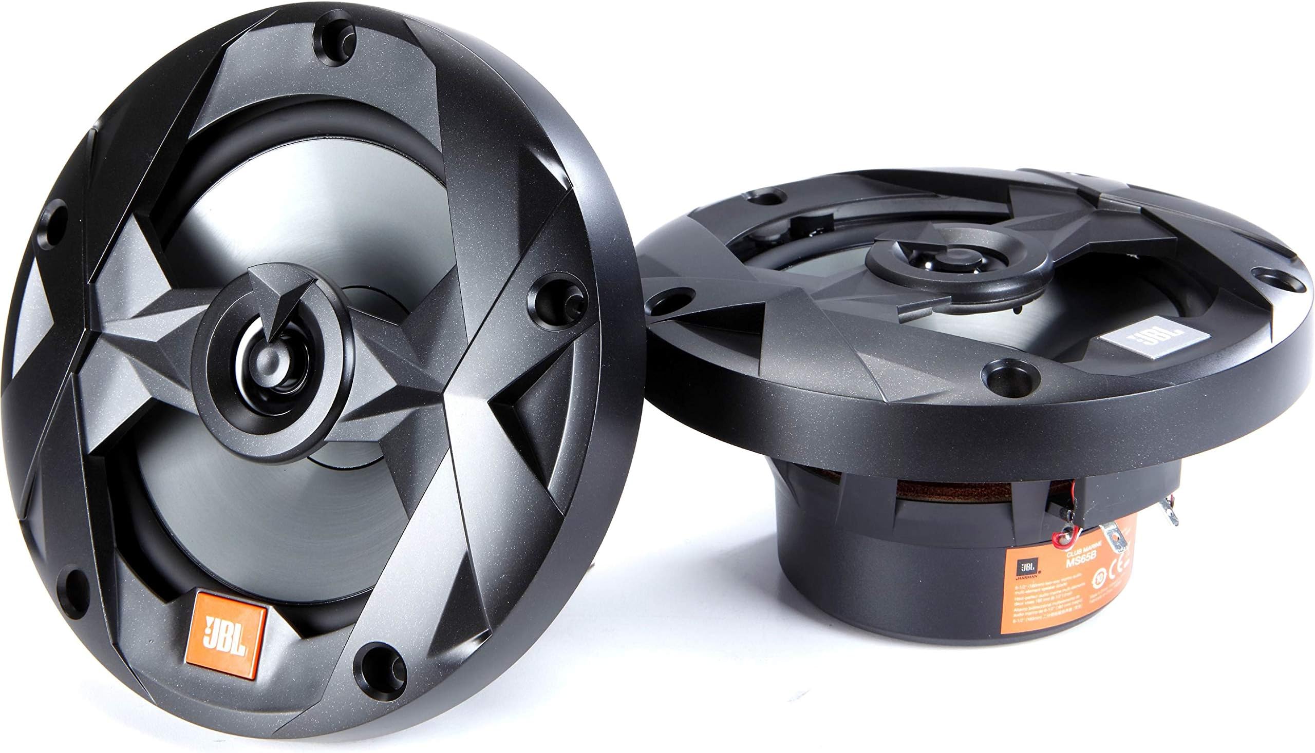 JBL MS65B Marine 6.5 Inch Two-way Speakers - Pair, Black