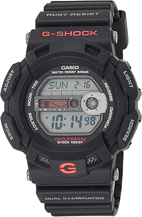 Casio G9100-1 Reloj de Pulsera para Mujer, Correa de Goma Negra