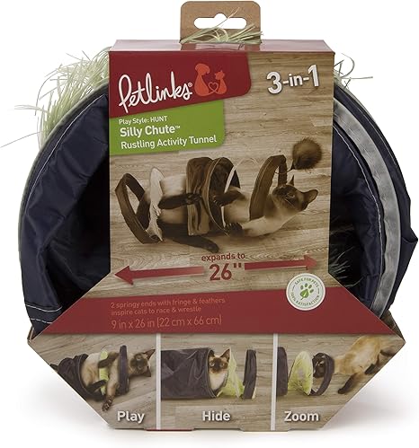 Amazon Com Petlinks Silly Chute Activity Cat Tunnel Pet Supplies