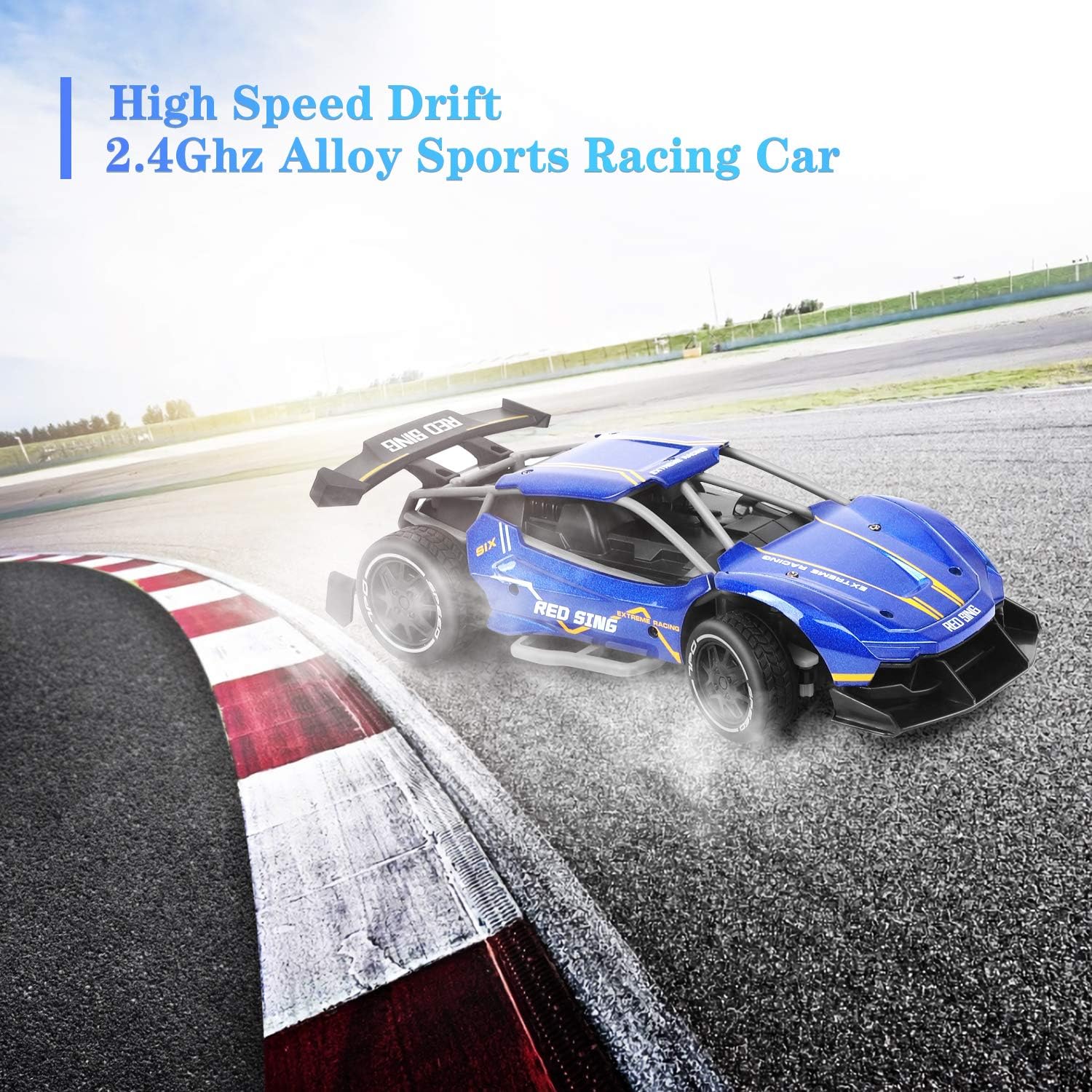 Vbepos Remote Control Car Toys for 3 4 5 6 7 8 9 Year Old Boys and Girls, 2.4Ghz RC Cars for Kids & Adults, Blue: Toys & Games