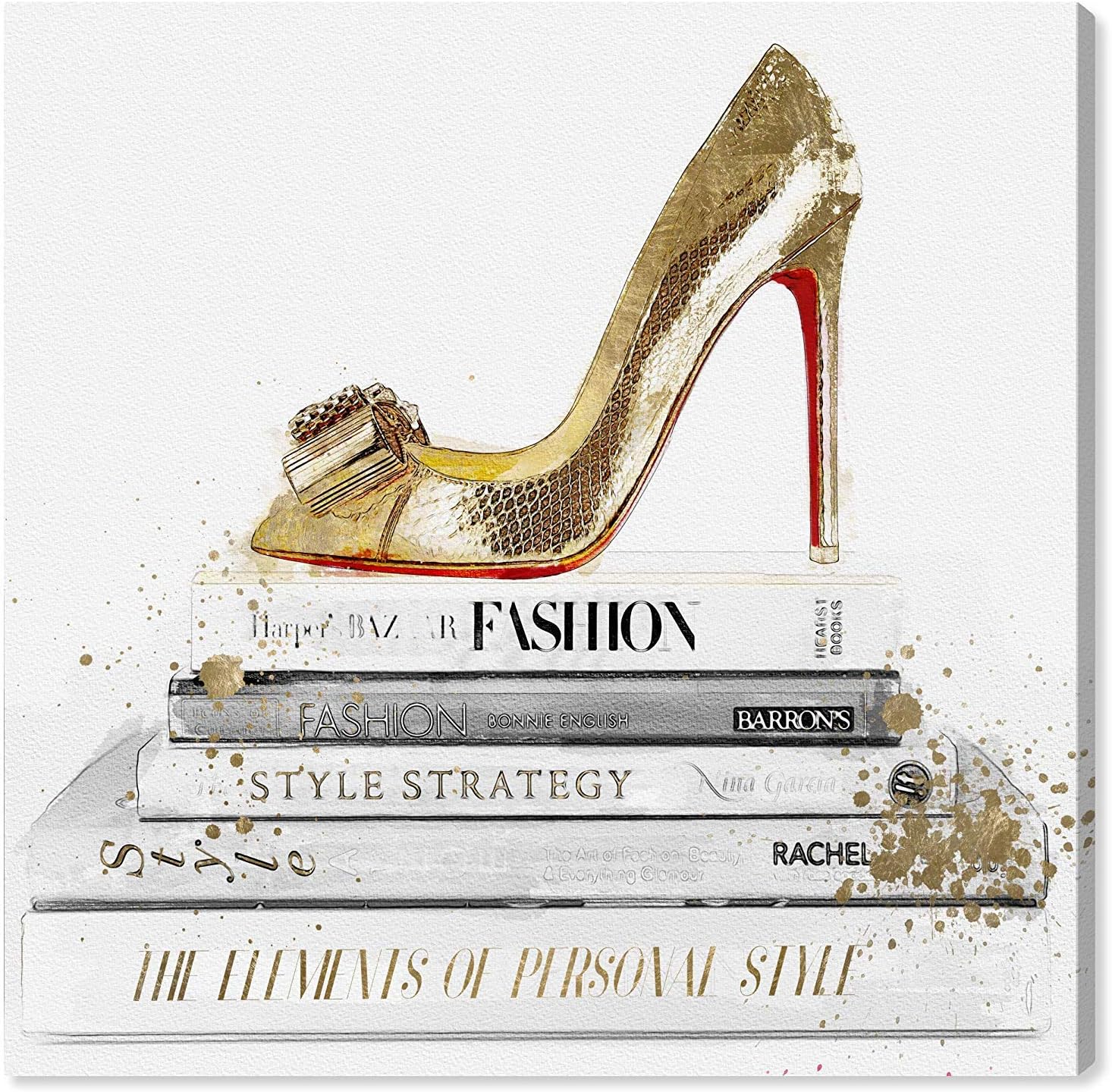 white and gold red bottoms