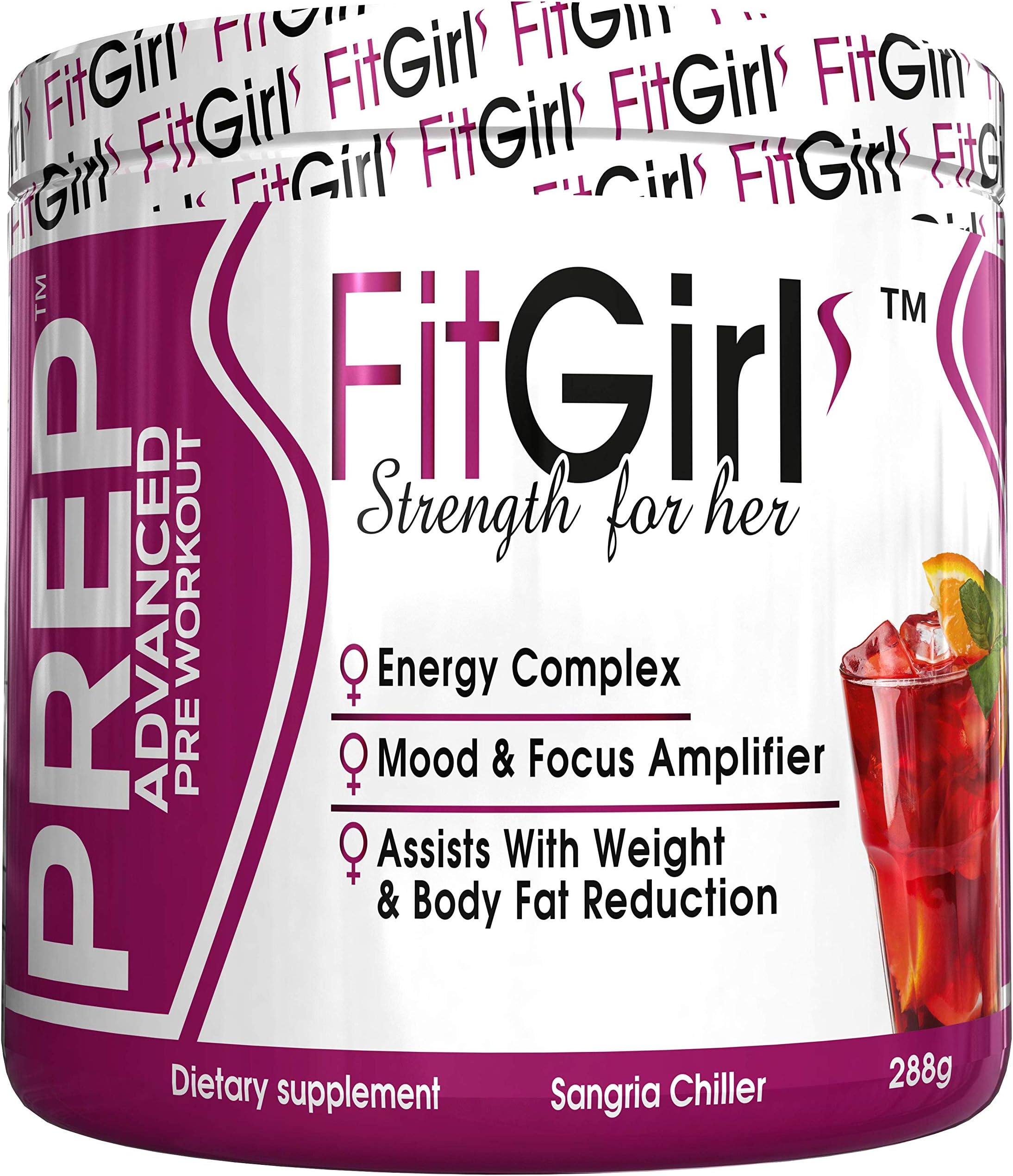Fit Girl prep pre-Workout Supplement, Sangria Chiller, 40 Servings, Designed specifically for Women