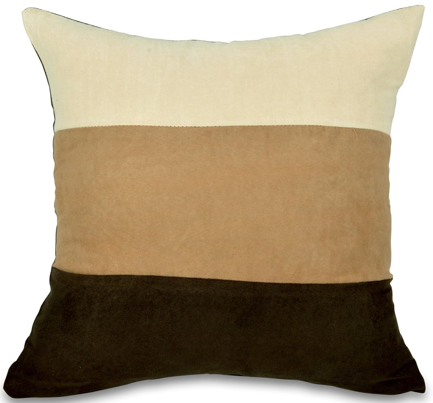 Brown, Latte & Cream Faux Suede 18" Cushion Cover Amazon.co.uk