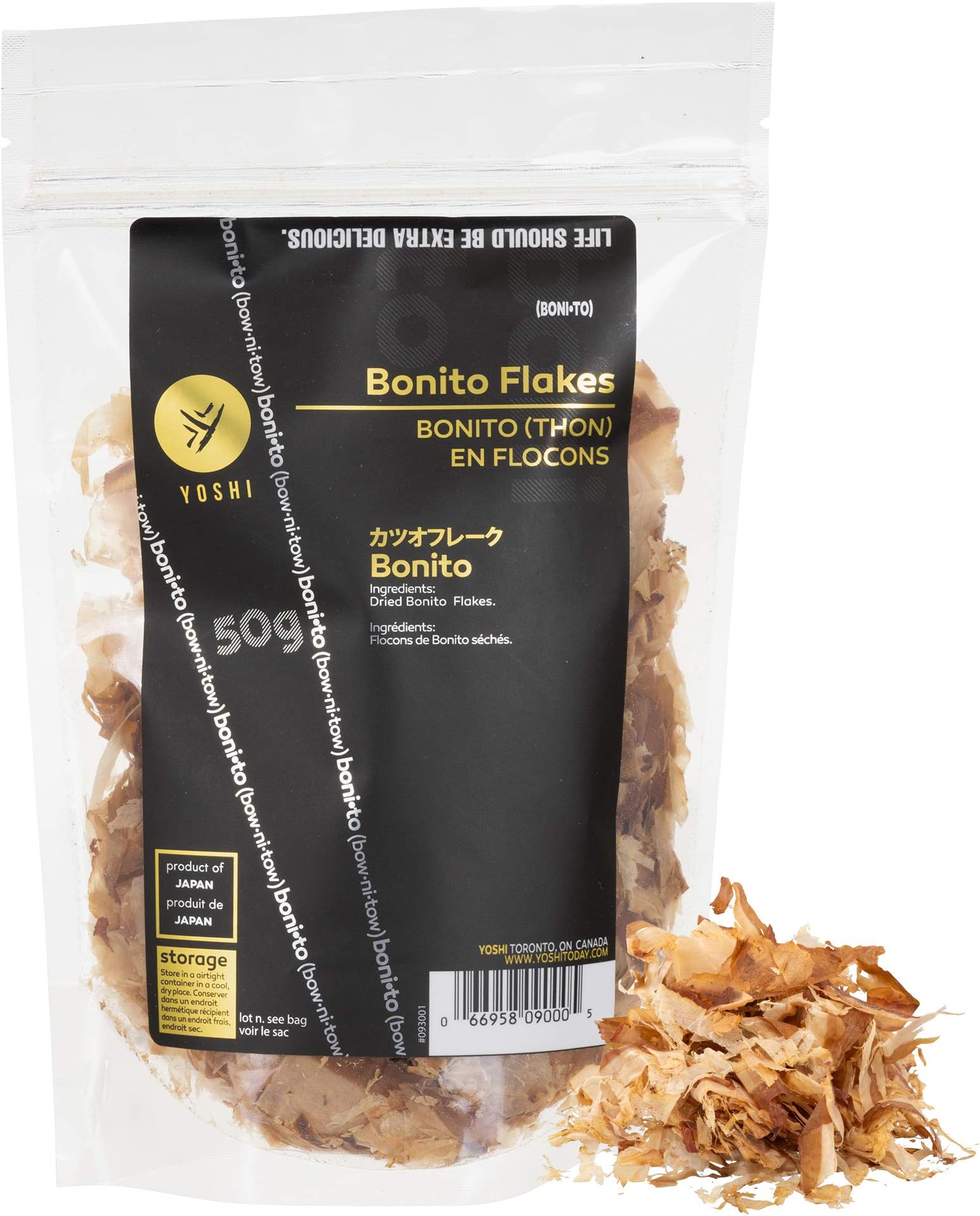 Yoshi Pure Katsuobushi Bonito flakes - 50g (1.77oz) | No Added Salt, All Natural, No Additives, Dried Bonito Fish Flakes From Japan