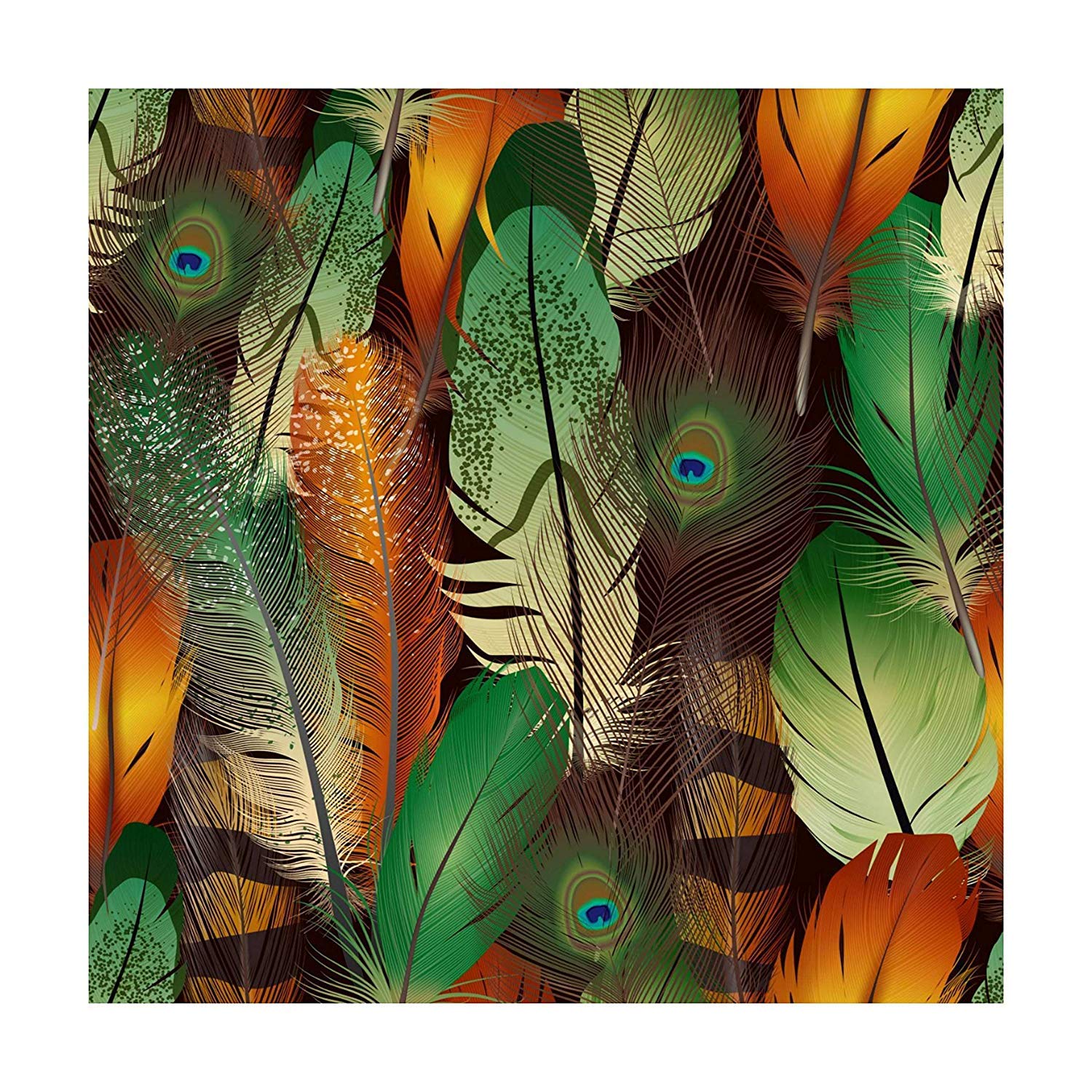 Printelligent Self Adhesive Peacock Feather Wallpaper Sticker Paper Multicolour 10 Sq Ft 16 X 90 Inch Amazon In Home Improvement