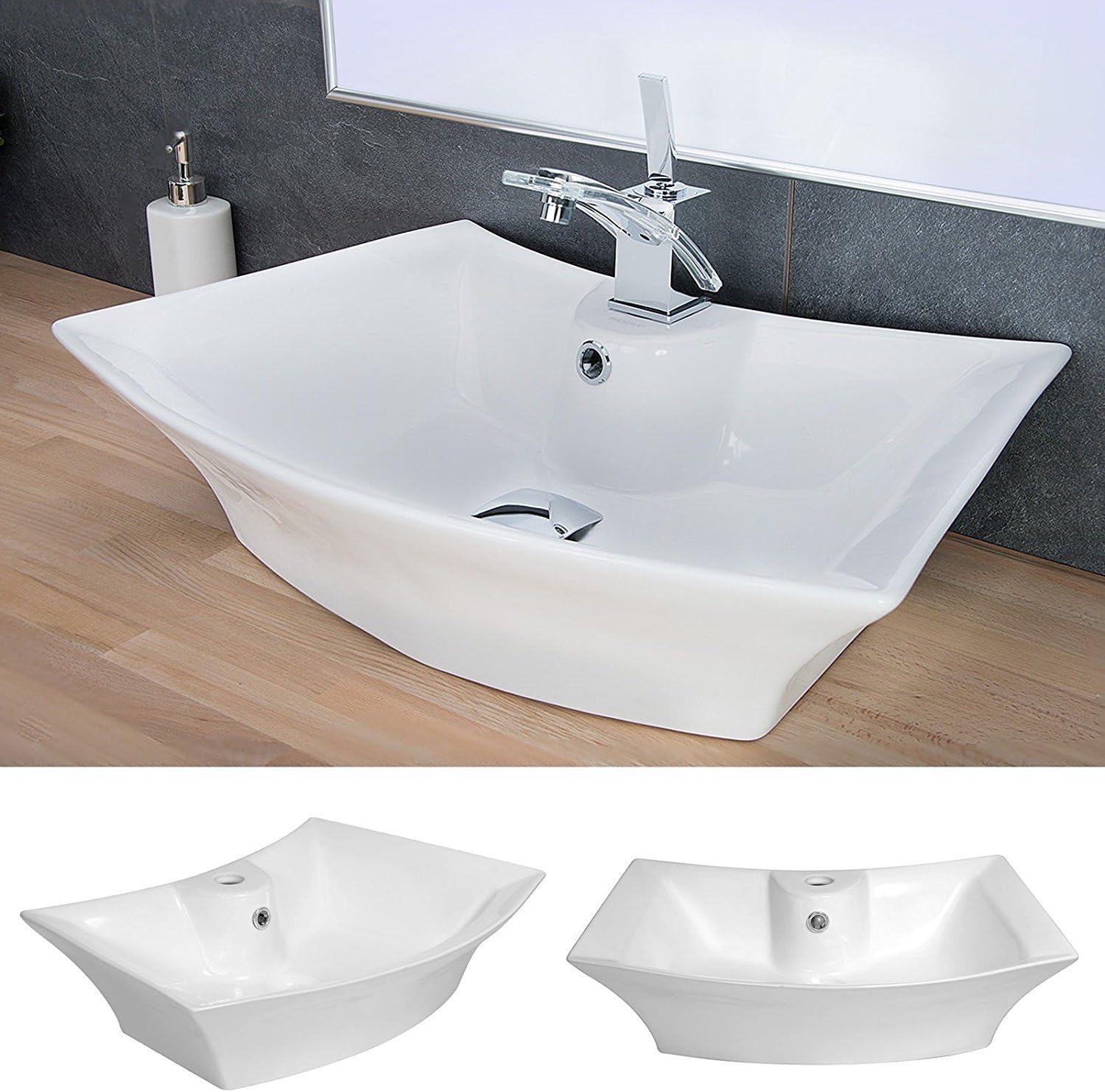 Waschbecken Design Keramik Wasch Schale Oval Aufsatz Waschtisch Waschplatz 221 Amazon De Baumarkt