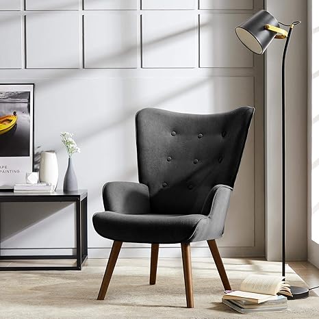 Amazon Com Tribesigns Accent Chair Armchair Modern Upholstered Nap Chair Comfy Lounge Chair Sofa Side Chair With Solid Wood Leg For Nursery Living Room Bedroom Office Small Space Kitchen Dining