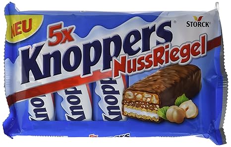 Knoppers NussRiegel – der erste Riegel auf Knoppers Art – 5er Packung (5 x 200g Packung)
