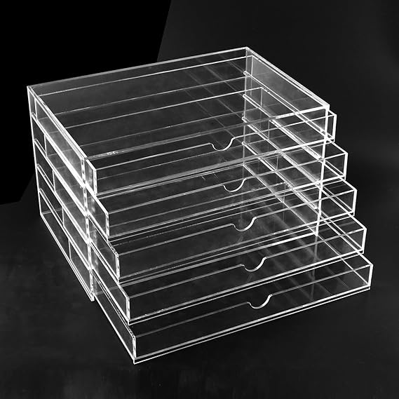 Femor Acryl Kosmetik Aufbewahrung Organizer Schubladen Standfächer (5 Schubladen)