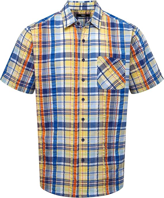 Cotton Traders Mens Seersucker Shirt ButtonDown Collar Casual Soft