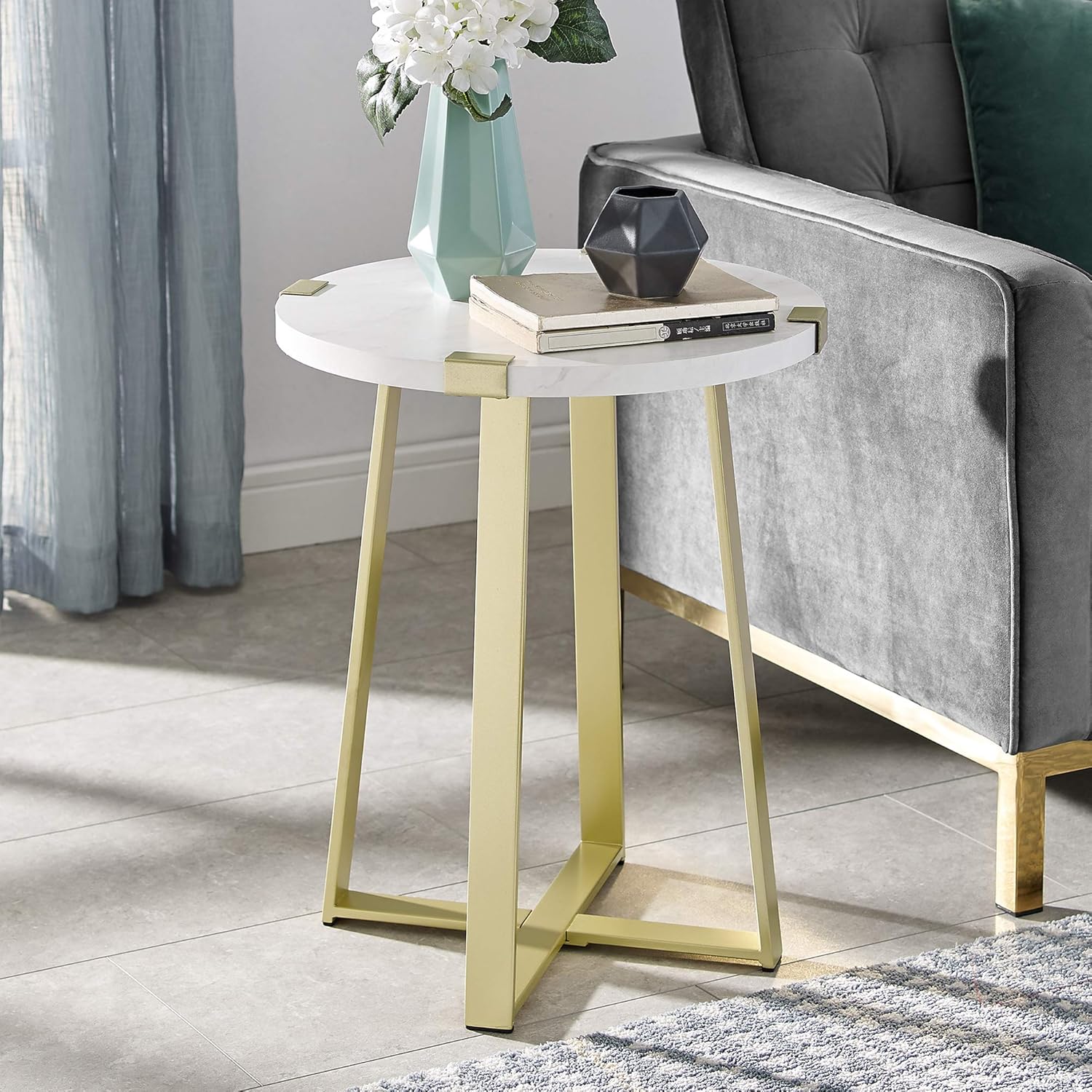 Best marble and gold end table