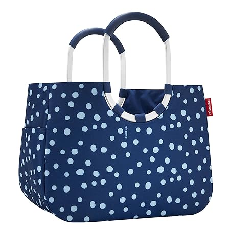 reisenthel loopshopper L spots navy Tragetasche Einkaufskorb blau mit Tupfen