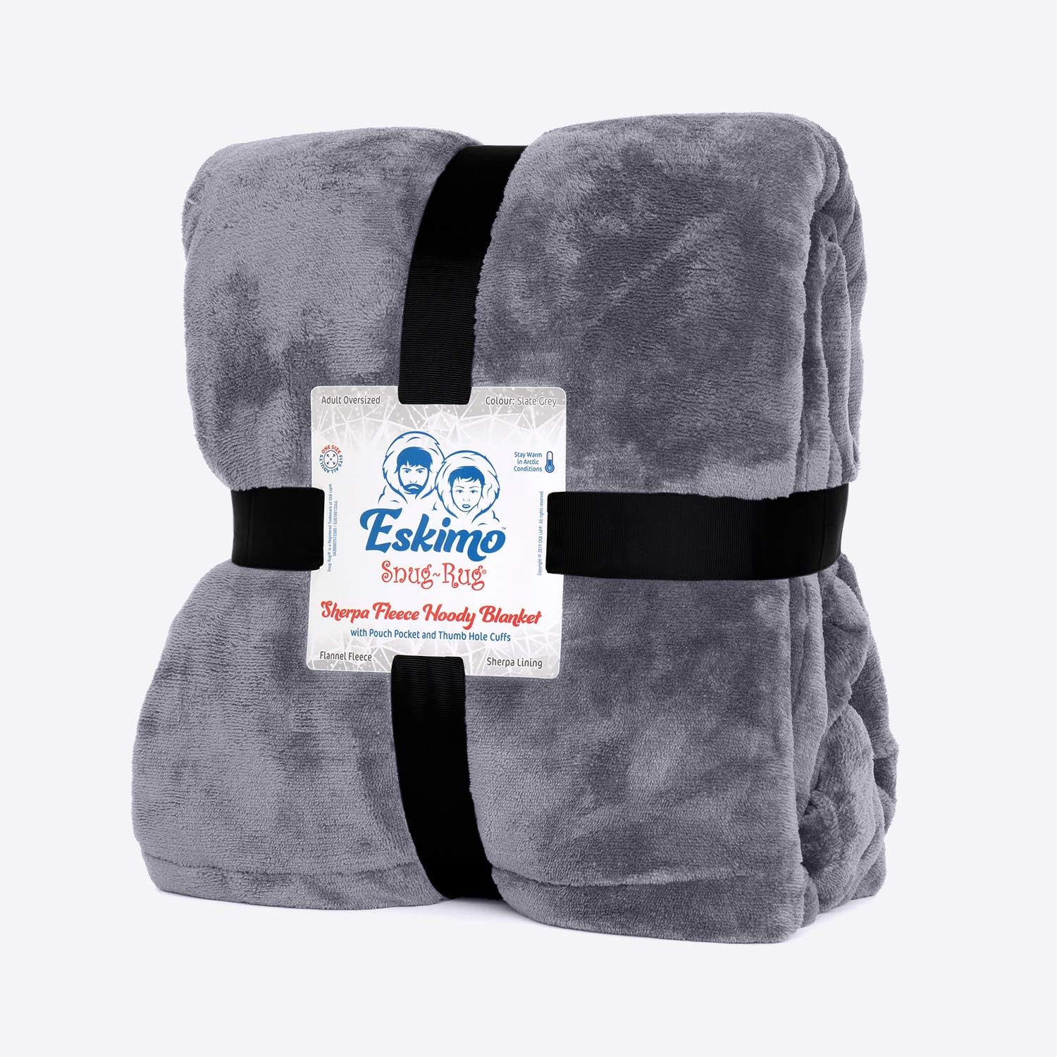 Snug Rug The Eskimo Blanket Hoodie Sweatshirt Hooded Blankets Super Soft Warm Premium Sherpa Fleece - Image 3