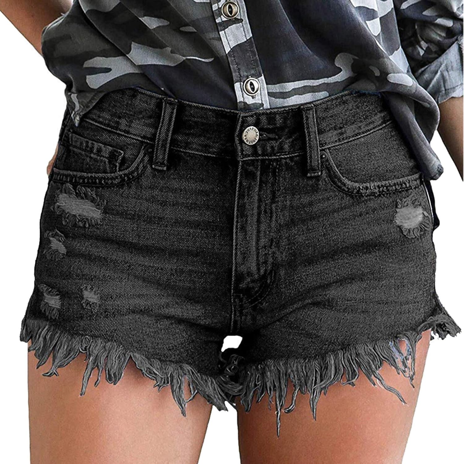 Short trousers, women's jeans, casual denim shorts, women's wear multi-coloured fashion shorts 
