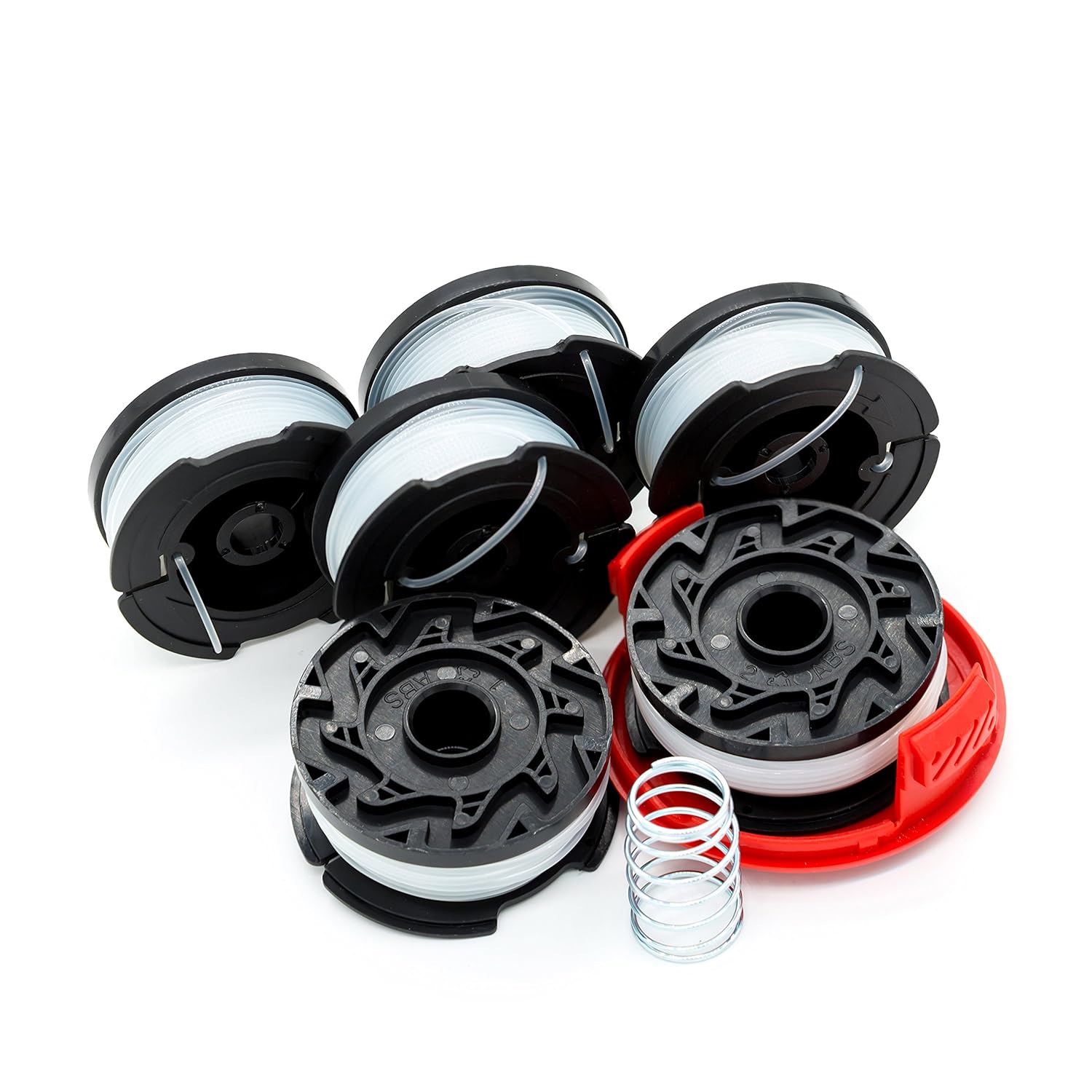 Garden NINJA Replacement Trimmer Spool Compatible with Black+Decker AF-100, (6 - Spool Plus Cap)