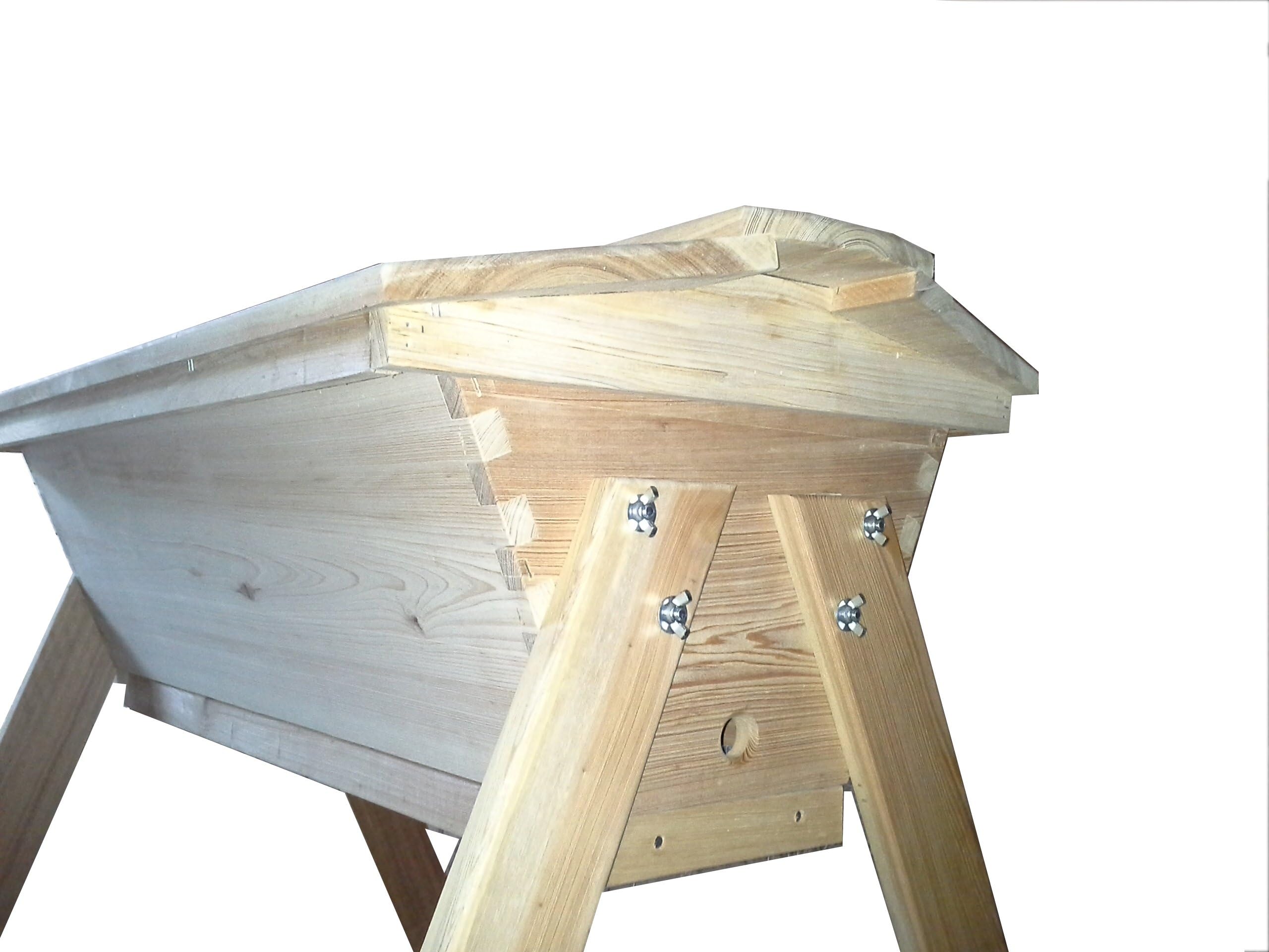 Cypress Top Bar Bee Hive with Viewing Window and Feeder