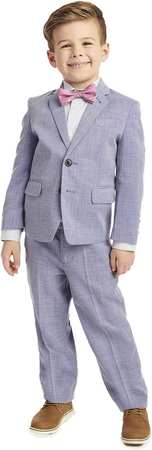 Calvin Klein Boys' 4-Piece Formal Suit Set: Clothing
