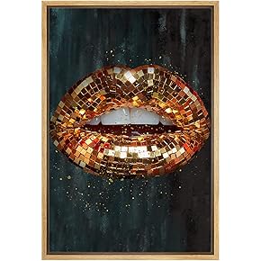 SIGNWIN Framed Canvas Print Wall Art Orange, Black...