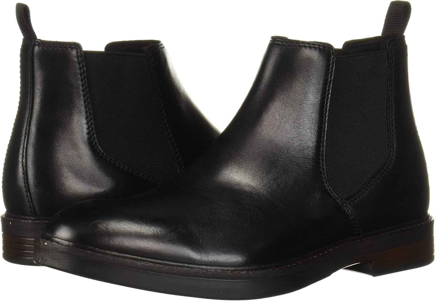clarks paulson up leather chelsea boot