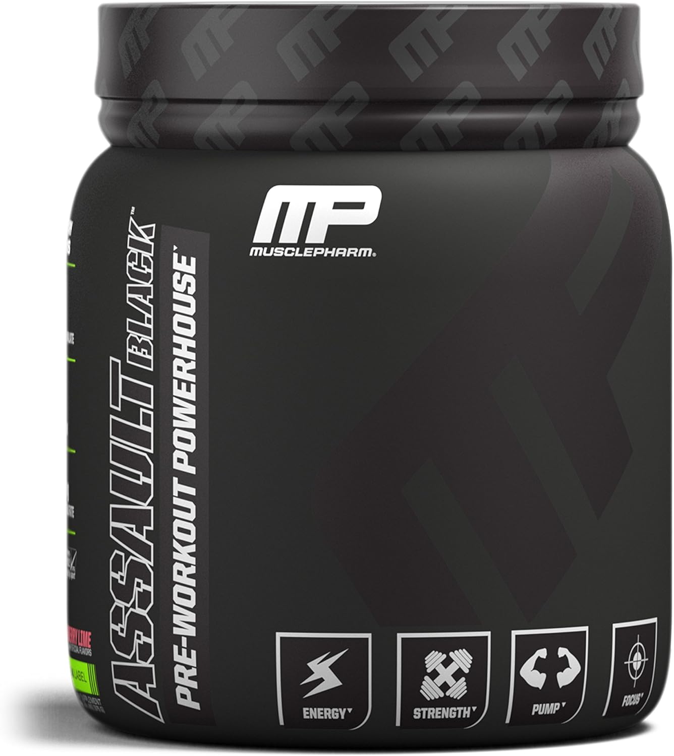 アサルトブラック - プレワークアウトパワーハウス ストロベリーライム 351 grams