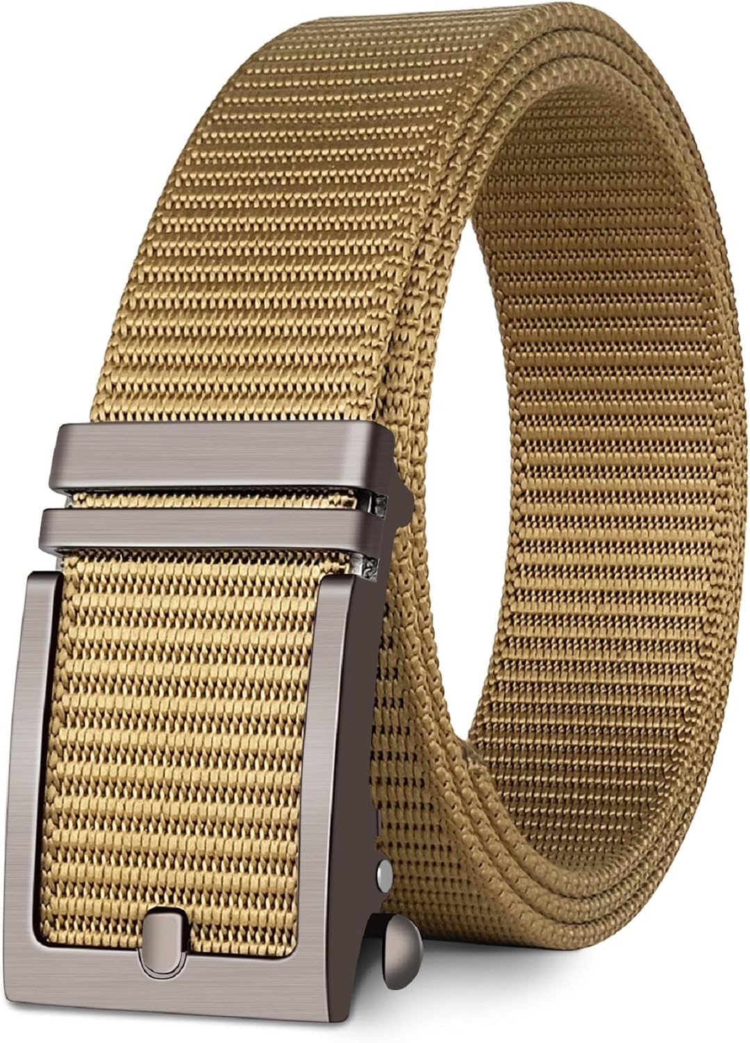 Fairwin Ratchet  Belt,1.25 inch Nylon  Automatic Slide Buckle