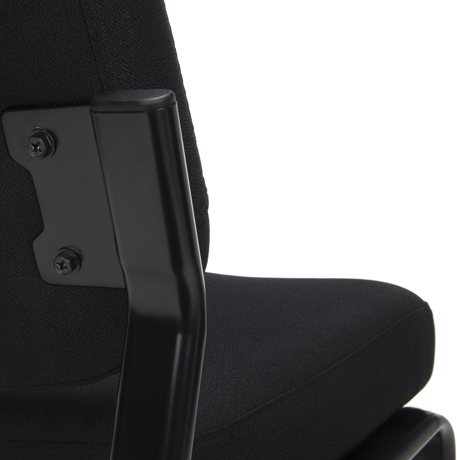 OFM Core Collection Armless Fabric Guest and Reception Chair, in Black: Furniture & Decor