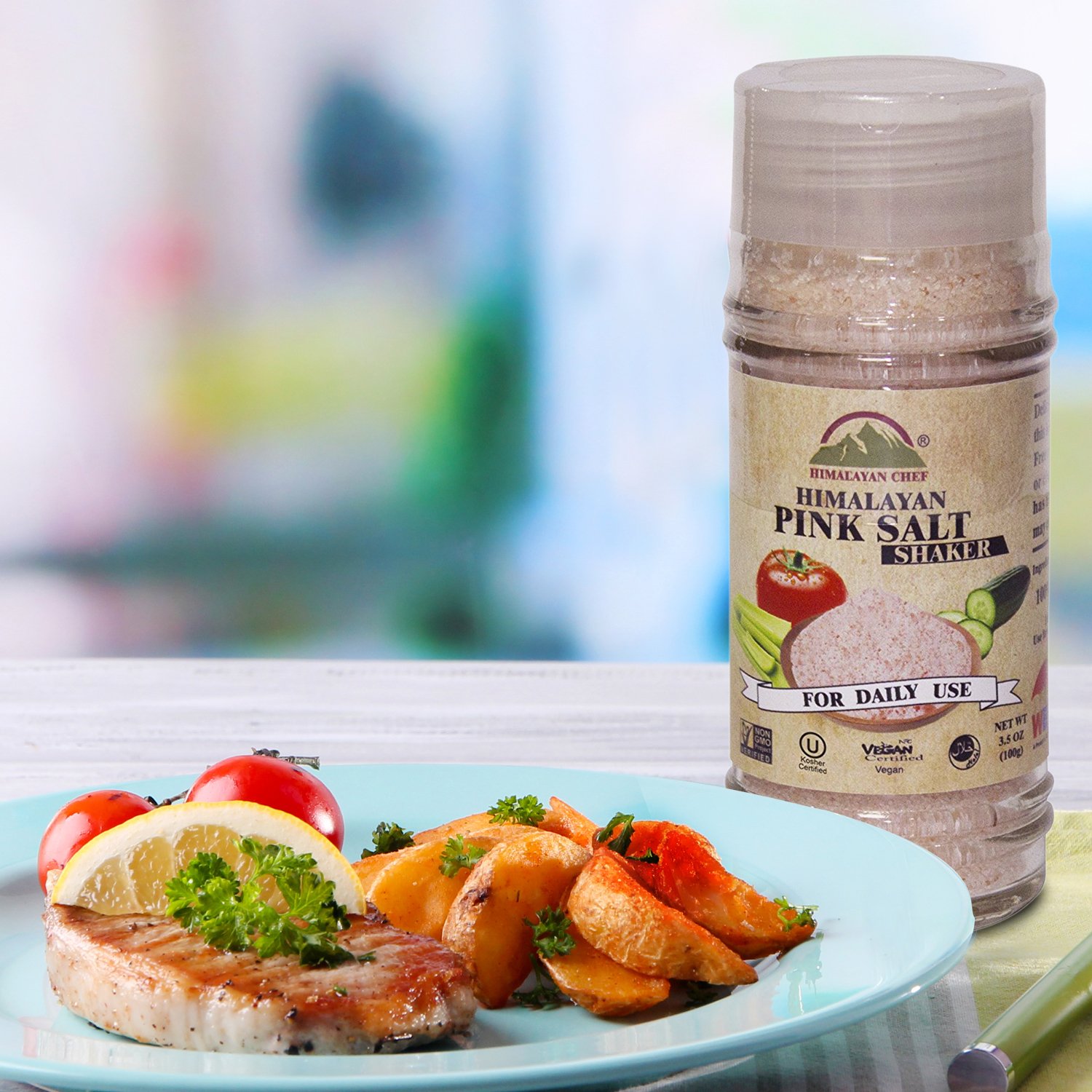 Himalayan Chef Pink Salt Shaker, 3.5 Ounce Fine Grains: Prime Pantry