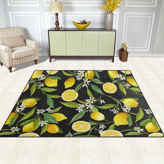 Yanqxizbiu Super Soft Indoor Rugs Living Room Carpets Retro Plants Bird Patterns Soft Anti Slip Bathroom