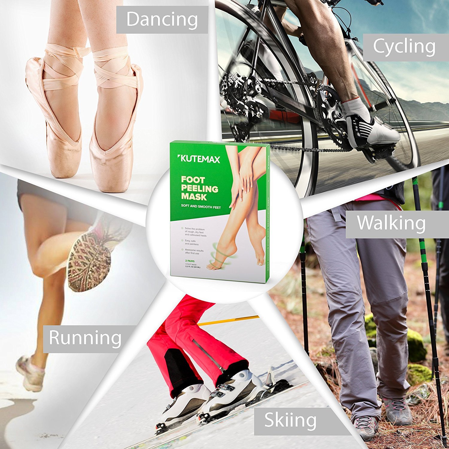 Foot Peel Mask NEW 2018 - Callus and Dead Skin Remover Exfoliation - 2 Pairs of Peeling Socks – Make Your Feet Baby Soft